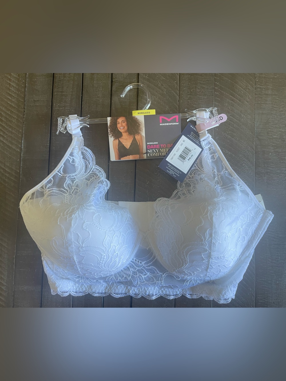 Maidenform White Lace Wireless Longline Bralette